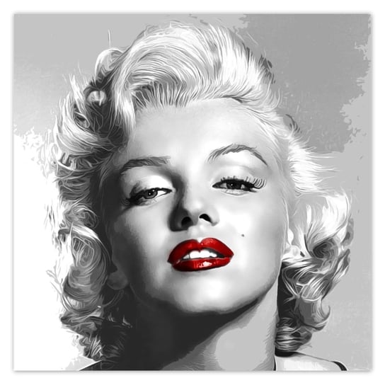 Plakat Marilyn Monroe Czerwone usta, 30x30 cm ZeSmakiem