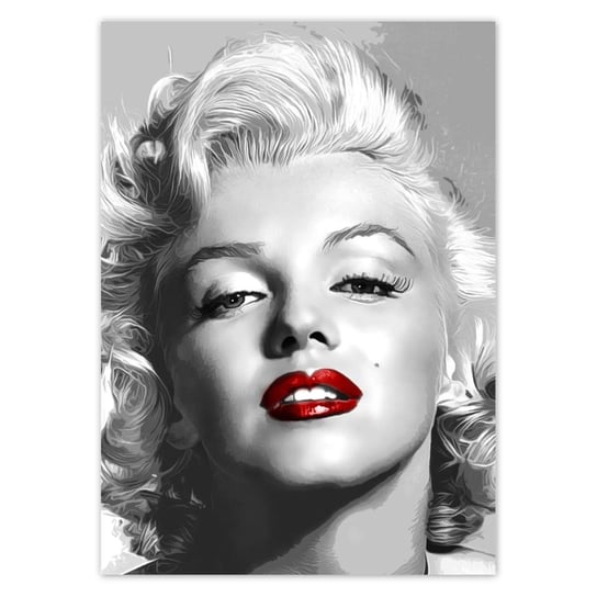 Plakat Marilyn Monroe Czerwone usta, 50x70 cm ZeSmakiem