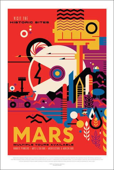 Plakat, Mars, 20x30 cm reinders