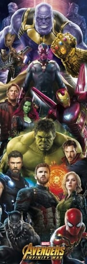 Plakat Marvel Avengers Infinity War Wojna bez Granic plakaty na ścianę drzwi 53x158 cm Marvel