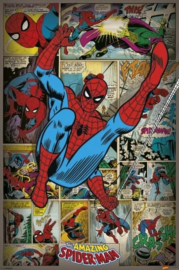 Plakat, Marvel Comics - Spider-Man (Retro), 61x91 cm Marvel