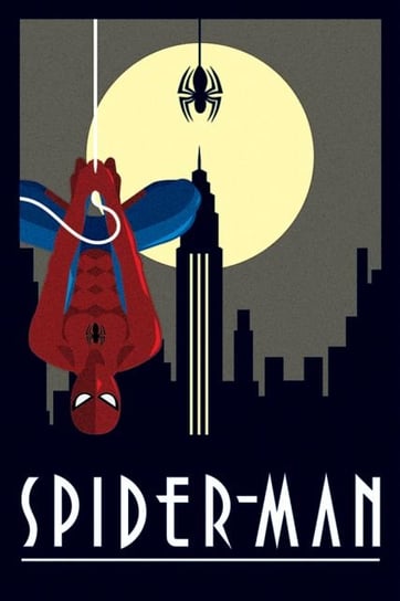 Plakat Marvel Deco Wiszący Spider Man komiksowe plakaty na ścianę 61x91,5 cm Marvel