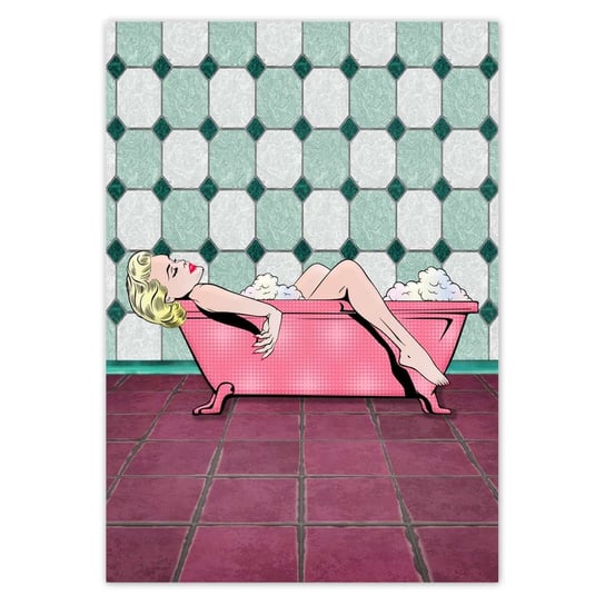 Plakat Marylin Monroe w wannie, 70x100 cm ZeSmakiem