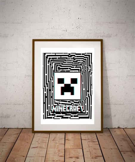 Plakat, Maze Gaze Minecraft, 3D 29,7x42 cm reinders