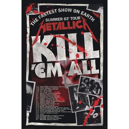 plakat METALLICA - KILL 'EM ALL '83 TOUR Inny producent
