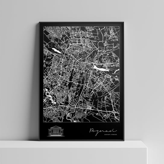 Plakat Miasto - Poznań 30x40 cm (czarne tło) Peszkowski Graphic