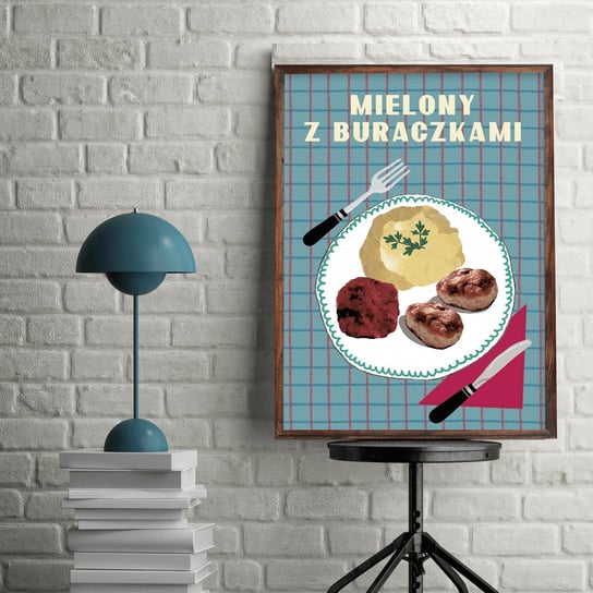 Plakat Mielony z Buraczkami 21x30 Love Poland Design