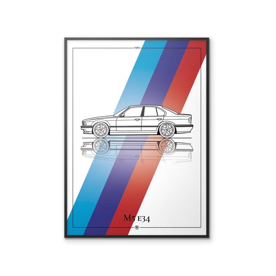 Plakat Motoryzacja BMW M5 50x70 cm Peszkowski Graphic