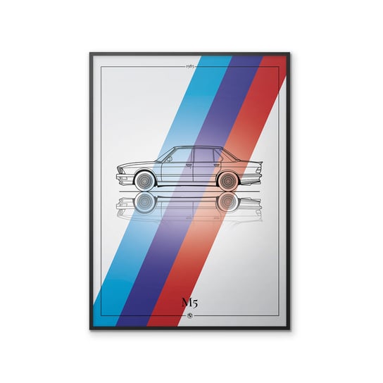 Plakat Motoryzacja BMW M5 e28 50x70 cm Peszkowski Graphic