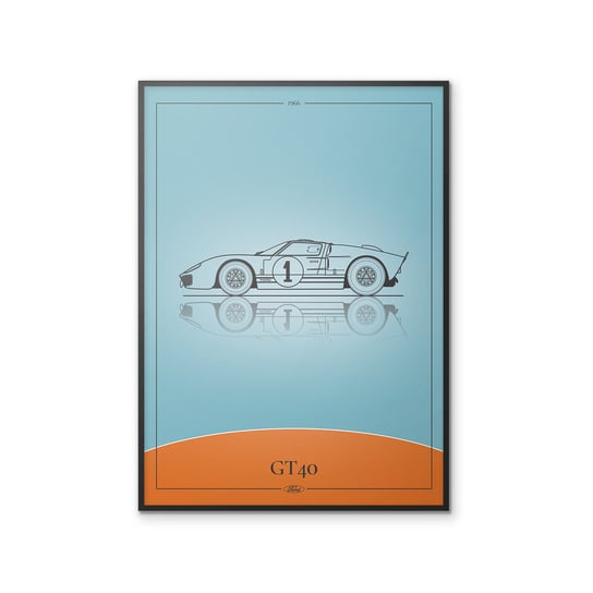 Plakat Motoryzacja Ford GT40 50x70 Peszkowski Graphic