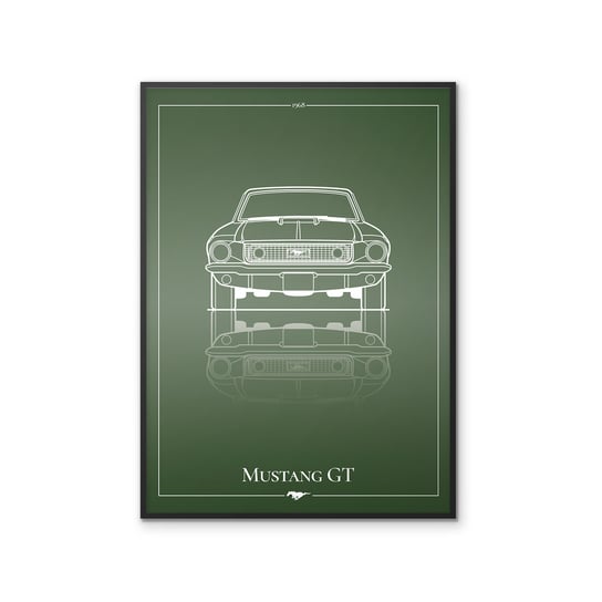 Plakat Motoryzacja Ford Mustang GT 50x70 Peszkowski Graphic