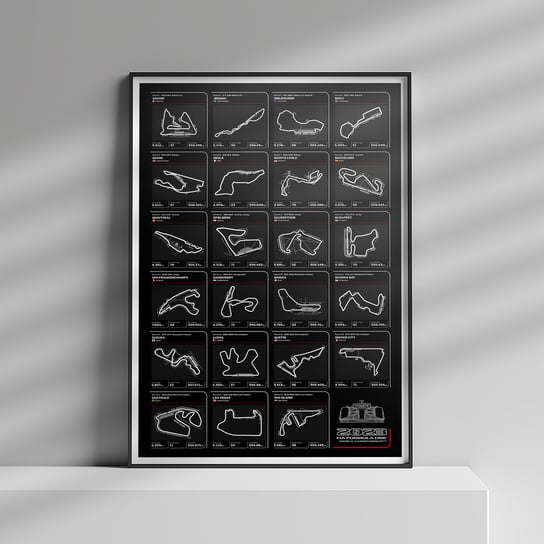 Plakat Motoryzacja - Kalendarz F1 na sezon 2022  50x70 cm Peszkowski Graphic