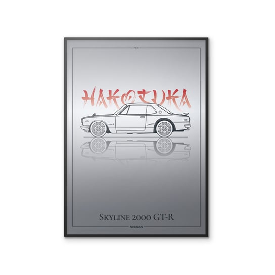 Plakat Motoryzacja Nissan Skyline 2000 GT-R 50x70 cm Peszkowski Graphic