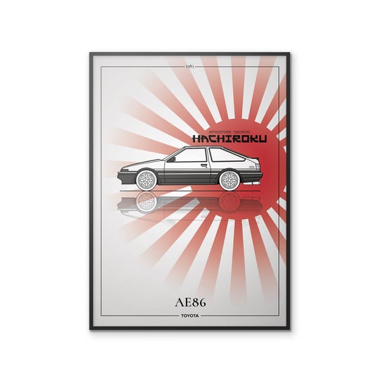 Plakat Motoryzacja Toyota AE86  50x70 cm Peszkowski Graphic