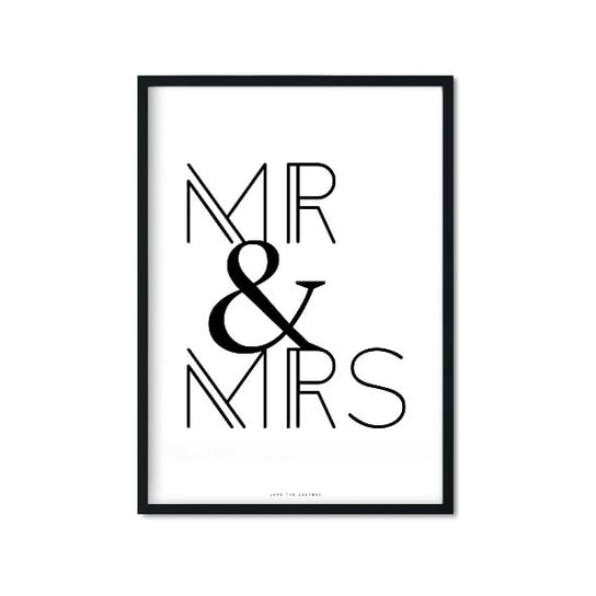 Plakat Mr & Mrs, 21x29,7 cm Love The Journey
