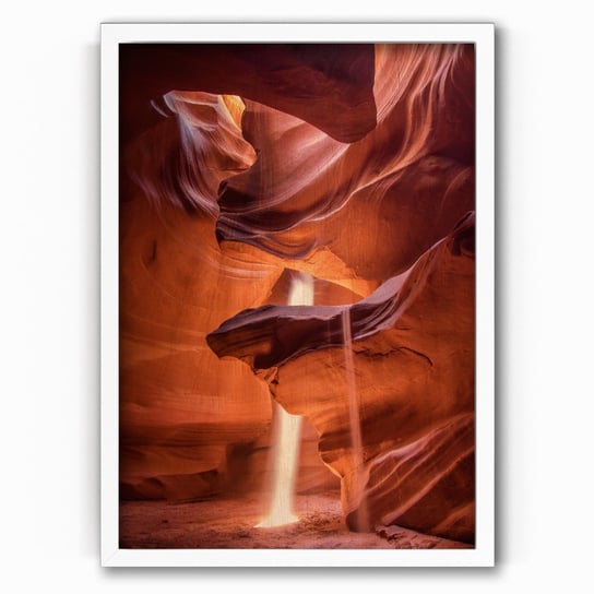 Plakat na drewnie Antelope Canyon part1 40x60 Biala ramka / IkkunaShop IkkunaShop