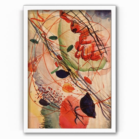 Plakat na drewnie Aquarell print in high resolution by Wassily Kandinsky 20x30 Biala ramka / IkkunaShop IkkunaShop