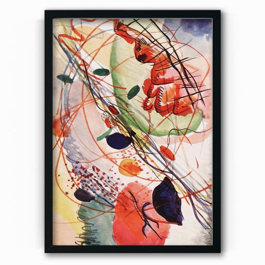Plakat na drewnie Aquarell print in high resolution by Wassily Kandinsky 40x60 Czarna ramka / IkkunaShop IkkunaShop
