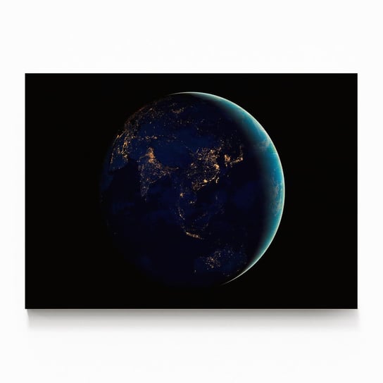 Plakat na drewnie Asia and Australia at night Original from NASA horisontal 40x60 / IkkunaShop IkkunaShop