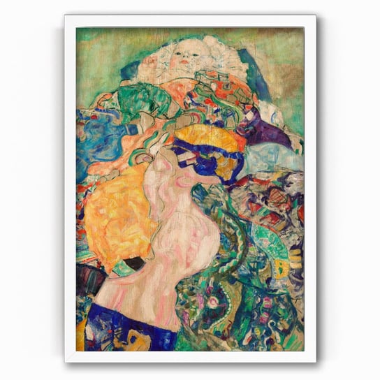 Plakat na drewnie Baby by Gustav Klimt 20x30 Biala ramka / IkkunaShop IkkunaShop