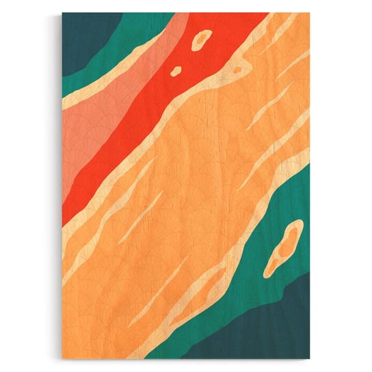 Plakat na drewnie Colorful River 20x30 / IkkunaShop IkkunaShop