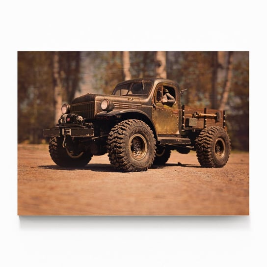 Plakat na drewnie Dodge Power Wagon Brown RC 30x40 / IkkunaShop IkkunaShop