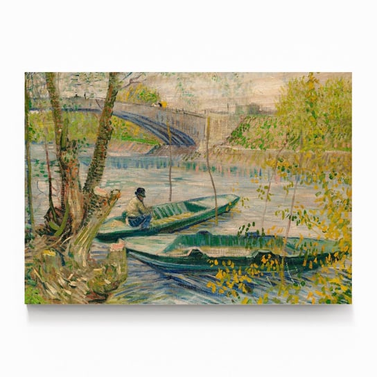 Plakat na drewnie Fishing in Spring by Vincent Van Gogh 1887 30x40 / IkkunaShop IkkunaShop