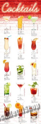 plakat na drzwi COCKTAILS - IN GERMAN reinders