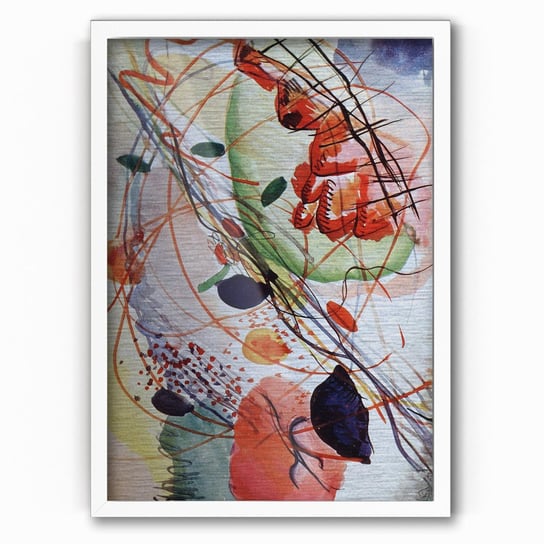 Plakat na metalu Aquarell print in high resolution by Wassily Kandinsky 40x60 Biala ramka / IkkunaShop IkkunaShop