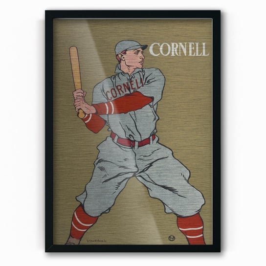 Plakat na metalu Baseball player by Edward Penfield 40x60 Czarna ramka / IkkunaShop IkkunaShop