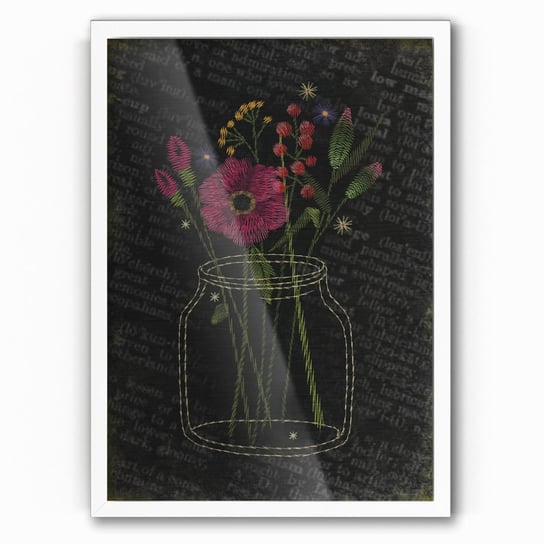 Plakat na metalu Bouquet of flowers 30x40 Biala ramka / IkkunaShop IkkunaShop