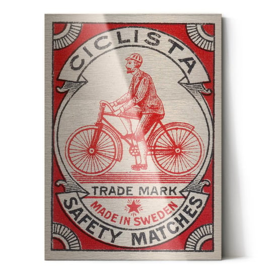 Plakat na metalu Ciclista Safety Matches 30x40 / IkkunaShop IkkunaShop