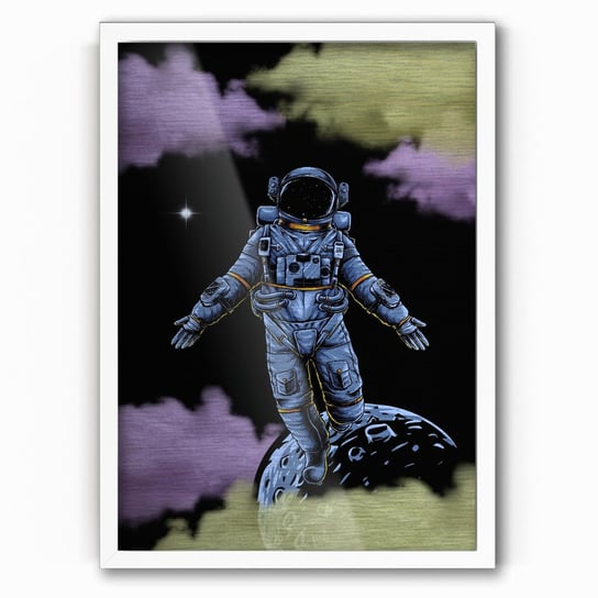 Plakat na metalu Clouds in galaxy 20x30 Biala ramka / IkkunaShop IkkunaShop