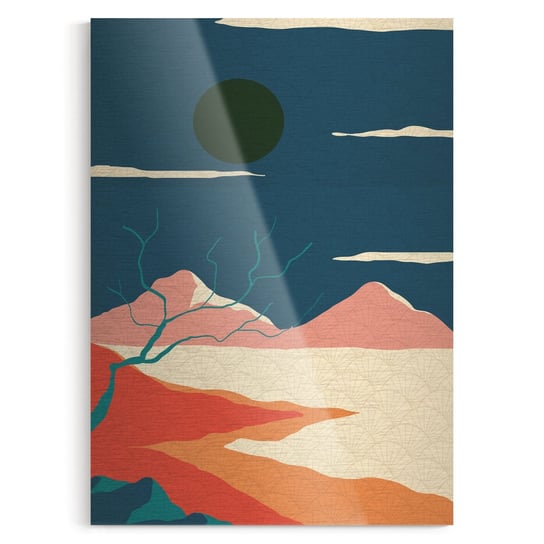 Plakat na metalu Dark sun over the mountains 20x30 / IkkunaShop IkkunaShop