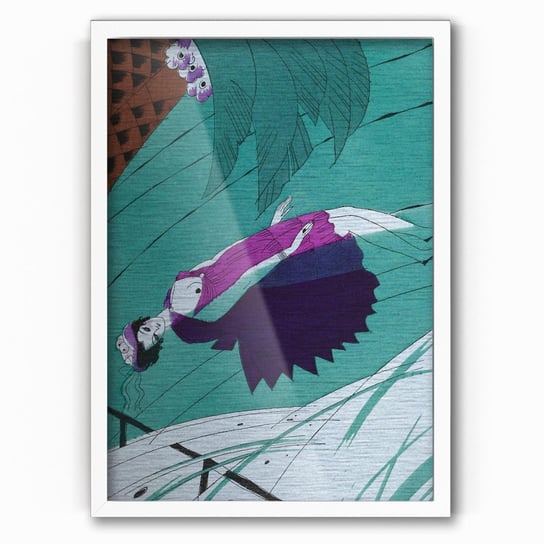 Plakat na metalu Dead woman floating in the river by Charles Martin 30x40 Biala ramka / IkkunaShop IkkunaShop