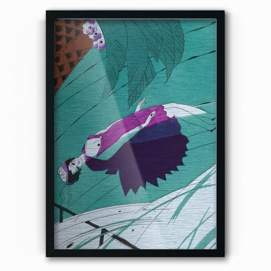 Plakat na metalu Dead woman floating in the river by Charles Martin 40x60 Czarna ramka / IkkunaShop IkkunaShop
