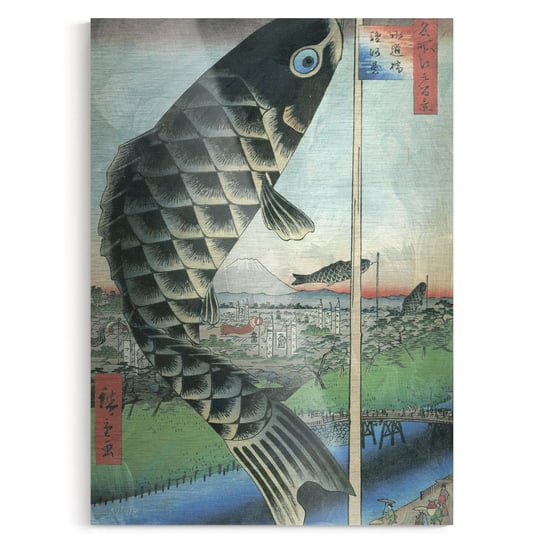 Plakat na metalu Fish Utagawa Hiroshige 40x60 / IkkunaShop IkkunaShop