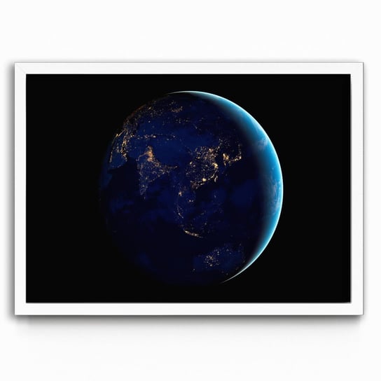 Plakat na papierze Asia and Australia at night Original from NASA horisontal 30x40 Biala ramka / IkkunaShop IkkunaShop