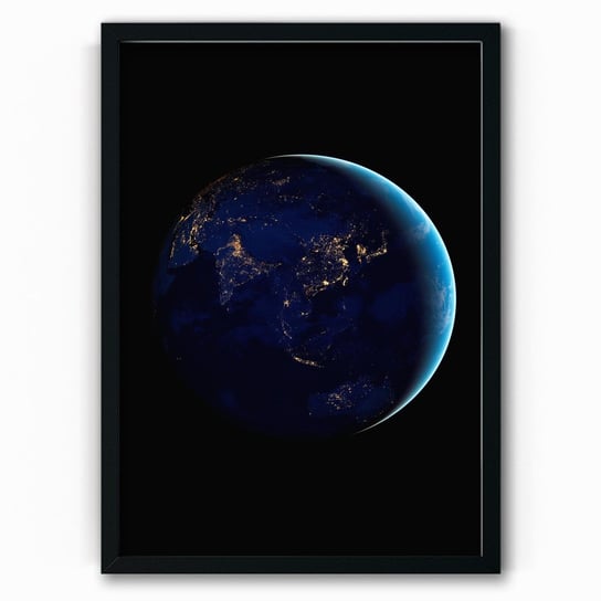 Plakat na papierze Asia and Australia at night Original from NASA vertical 20x30 Czarna ramka / IkkunaShop IkkunaShop