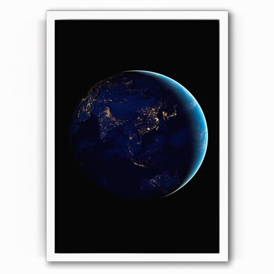 Plakat na papierze Asia and Australia at night Original from NASA vertical 30x40 Biala ramka / IkkunaShop IkkunaShop