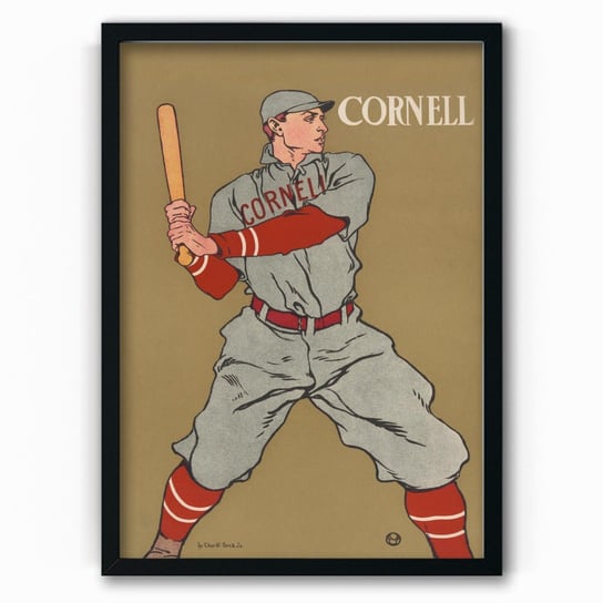 Plakat na papierze Baseball player by Edward Penfield 30x40 Czarna ramka / IkkunaShop IkkunaShop