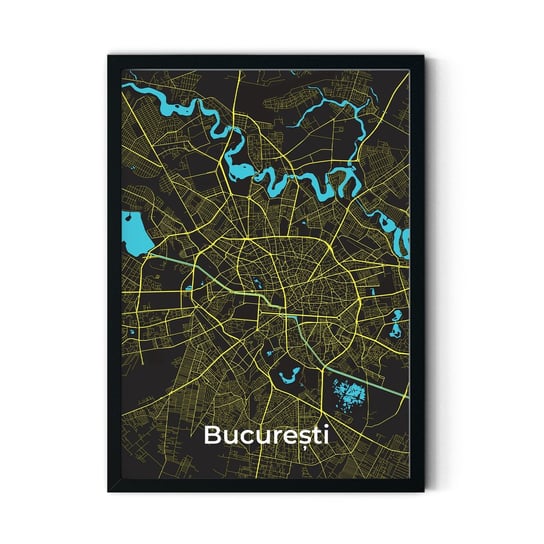 Plakat na papierze Bucuresti 20x30 Czarna ramka / IkkunaShop IkkunaShop