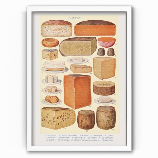Plakat na papierze Cheese series 1923 30x40 Biala ramka / IkkunaShop IkkunaShop