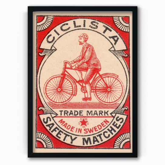 Plakat na papierze Ciclista Safety Matches 20x30 Czarna ramka / IkkunaShop IkkunaShop