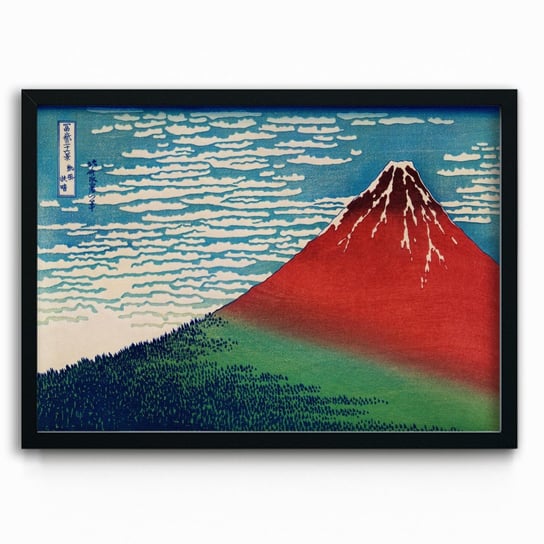 Plakat na papierze Clear Morning by Katsushika Hokusai 40x60 Czarna ramka / IkkunaShop IkkunaShop