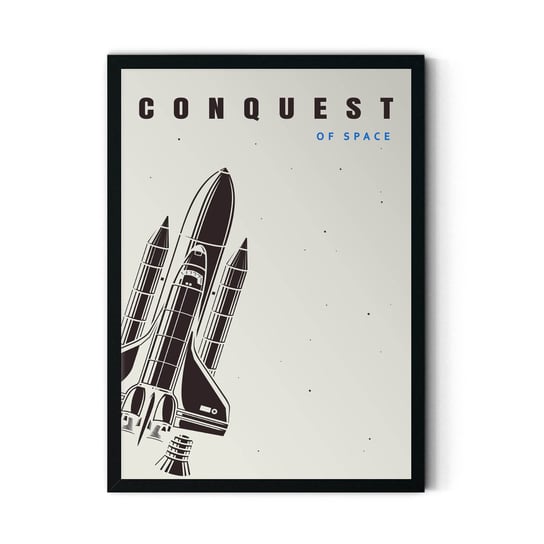 Plakat na papierze Conquest Of Space White 20x30 Czarna ramka / IkkunaShop IkkunaShop
