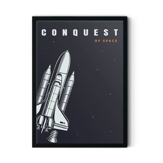 Plakat na papierze Conquest Of Space White 30x40 Czarna ramka / IkkunaShop IkkunaShop