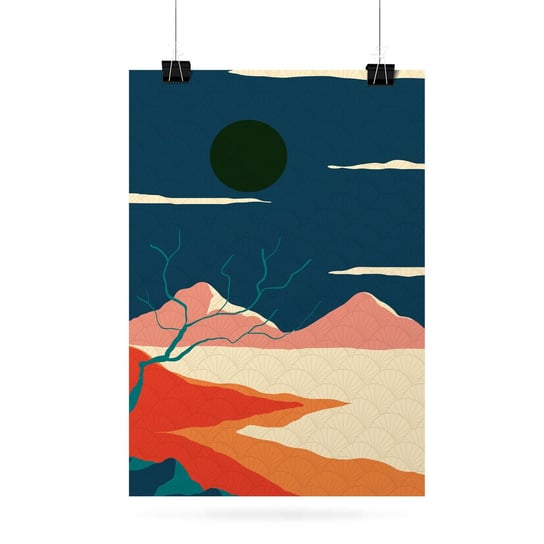 Plakat na papierze Dark sun over the mountains 30x40 / IkkunaShop IkkunaShop