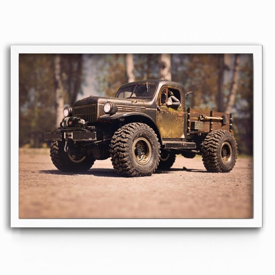 Plakat na papierze Dodge Power Wagon Brown RC 20x30 Biala ramka / IkkunaShop IkkunaShop