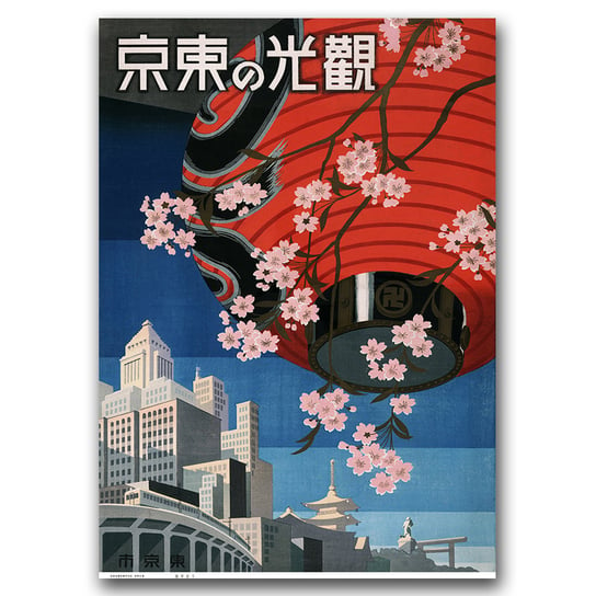Plakat na płótnie do pokoju Tokio A2 40 x 60 cm Vintageposteria